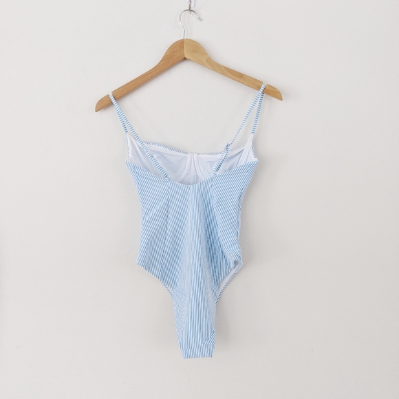 Onia Isabella High-leg Seersucker One Piece - Picture 3 of 8